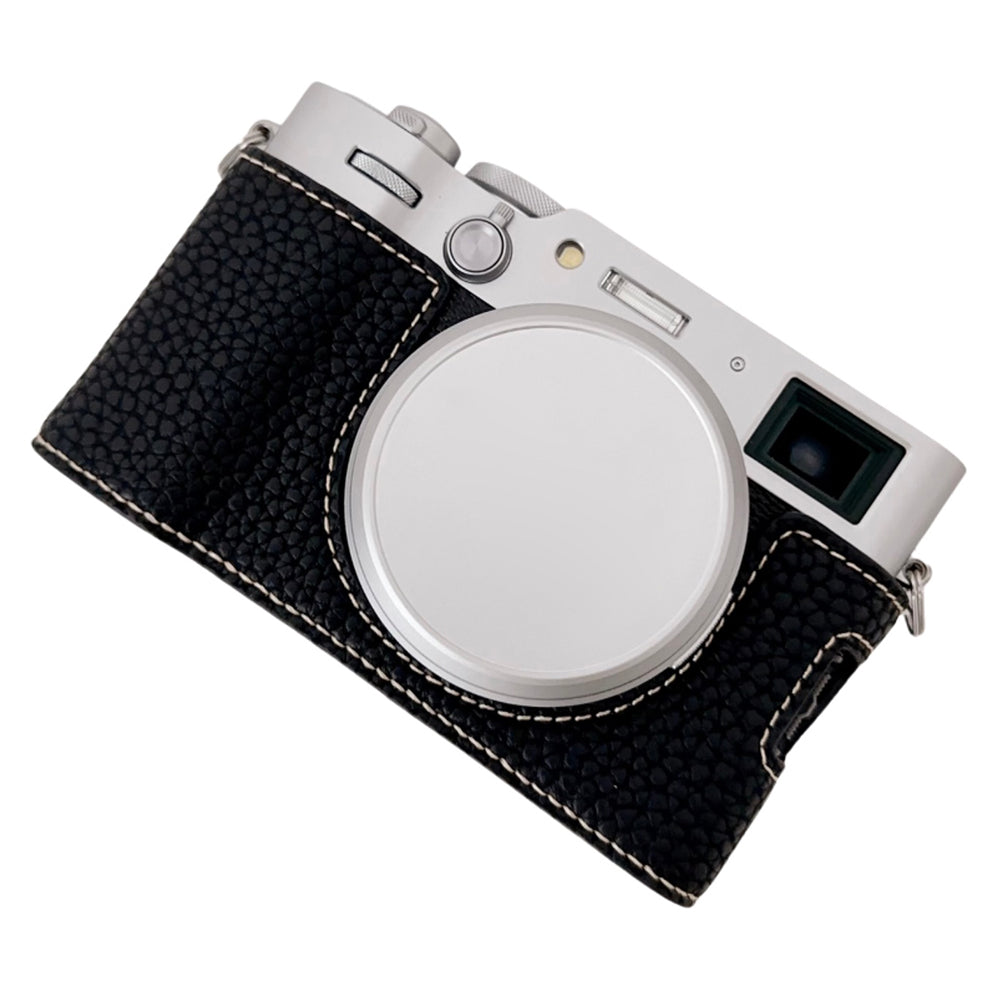 For Fujifilm X100VI Litchi Texture Leather Camera Bag Bottom Case Easy to Replace Battery For Fujifilm X100VI Litchi Texture Leather Camera Bag Bottom Case Easy to Replace Battery